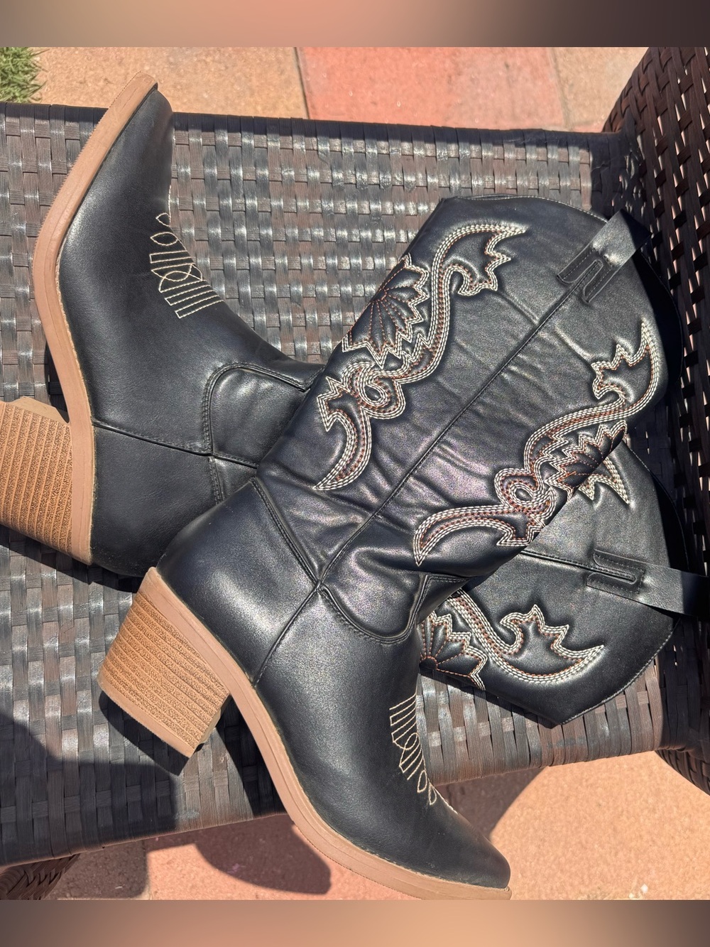 Black & Brown Cowboy Boots